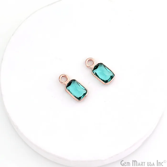 Earrings GemMartUSA 5pc Lot Apatite Octagon 6x4mm Rose Gold Plated Single Bail Brilliant Cut Gemstone Connector Earrings GemMartUSA 5pc Lot Apatite Octagon 6x4mm Rose Gold Plated Single Bail Brilliant Cut Gemstone Connector