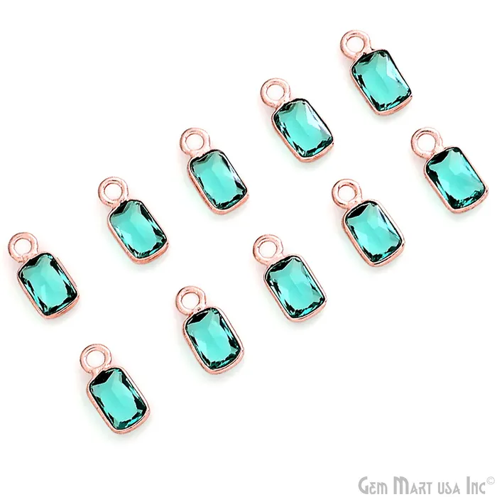 Earrings GemMartUSA 5pc Lot Apatite Octagon 6x4mm Rose Gold Plated Single Bail Brilliant Cut Gemstone Connector Earrings GemMartUSA 5pc Lot Apatite Octagon 6x4mm Rose Gold Plated Single Bail Brilliant Cut Gemstone Connector