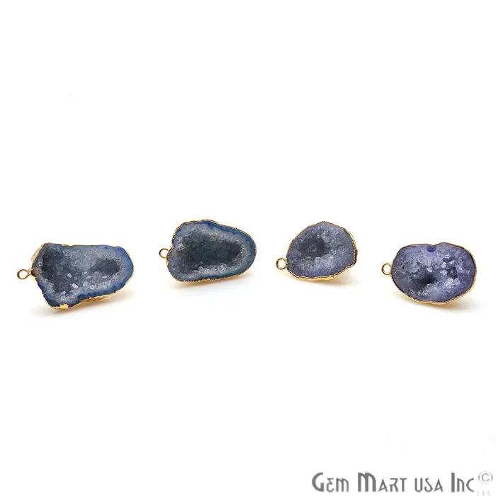 Earrings GemmartUSA DIY Agate Slice Geode Druzy 16x30mm Gold Electroplated Loop Connector Studs Earrings Earrings GemmartUSA DIY Agate Slice Geode Druzy 16x30mm Gold Electroplated Loop Connector Studs Earrings