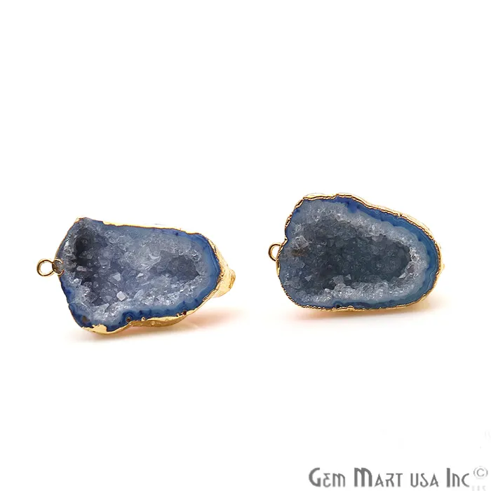 Earrings GemmartUSA DIY Agate Slice Geode Druzy 16x30mm Gold Electroplated Loop Connector Studs Earrings Earrings GemmartUSA DIY Agate Slice Geode Druzy 16x30mm Gold Electroplated Loop Connector Studs Earrings