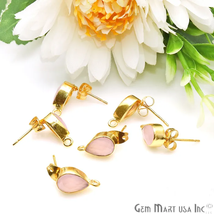 Earrings GemmartUSA DIY Pear 13x7mm Gold Bail Gemstone stud Earring Pick Your Gemstone Earrings GemmartUSA DIY Pear 13x7mm Gold Bail Gemstone stud Earring Pick Your Gemstone