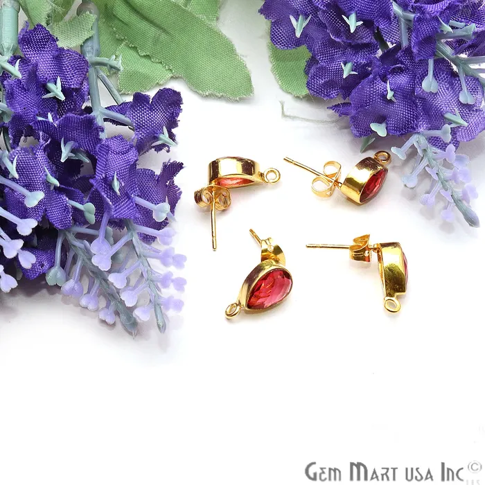 Earrings GemmartUSA DIY Pear 13x7mm Gold Bail Gemstone stud Earring Pick Your Gemstone Earrings GemmartUSA DIY Pear 13x7mm Gold Bail Gemstone stud Earring Pick Your Gemstone