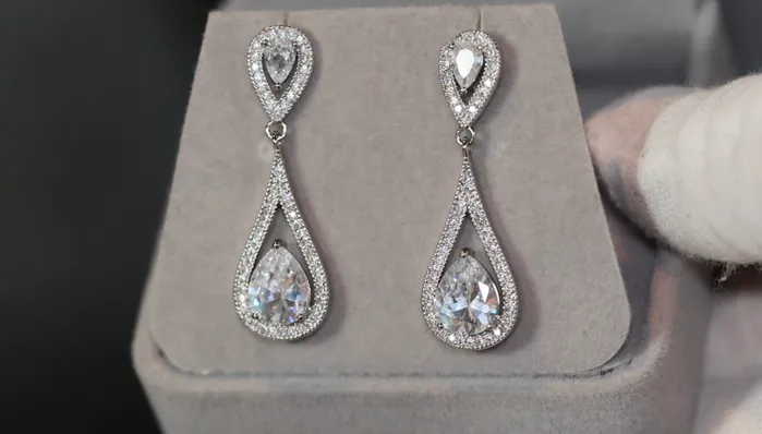 Earrings Lab Diamonds London Pear cut diamond earrings Teardrop diamond earrings womens classy diamond earrings
