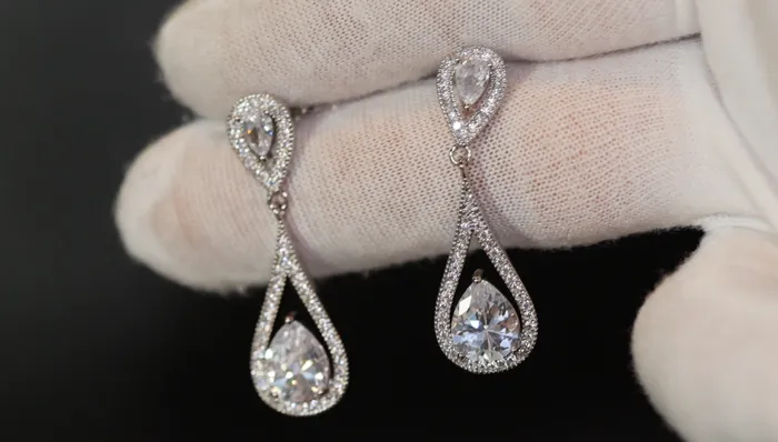 Earrings Lab Diamonds London Pear cut diamond earrings Teardrop diamond earrings womens classy diamond earrings