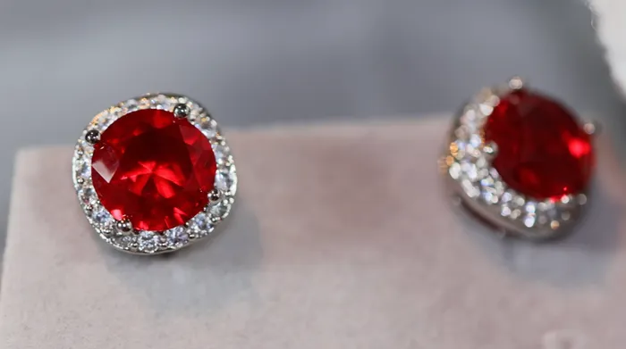 Earrings Lab Diamonds London Red Diamond Ear Studs