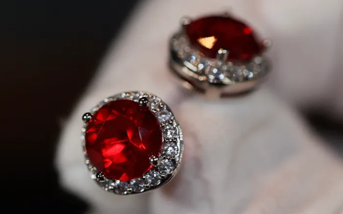 Earrings Lab Diamonds London Red Diamond Ear Studs