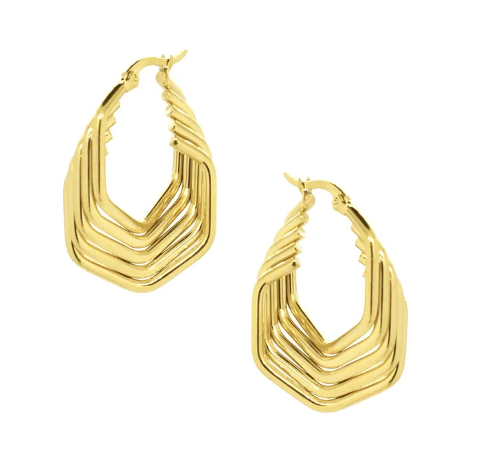 Earrings MACI GEOMETRIC TWIST HOOP EARRINGSSAMPLE Mai Dsire