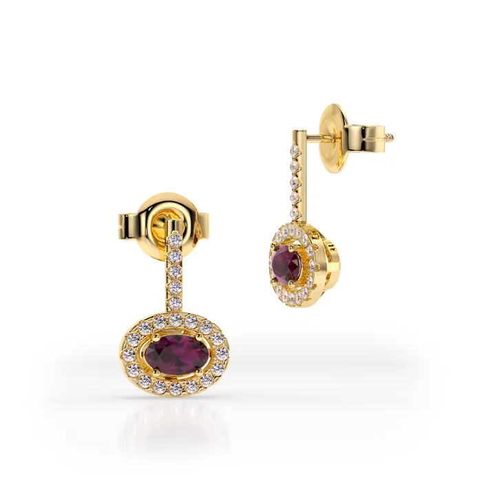 Earrings Noble Few 14K Yellow Gold Natural Alexandrite Earring Safiya Jewels