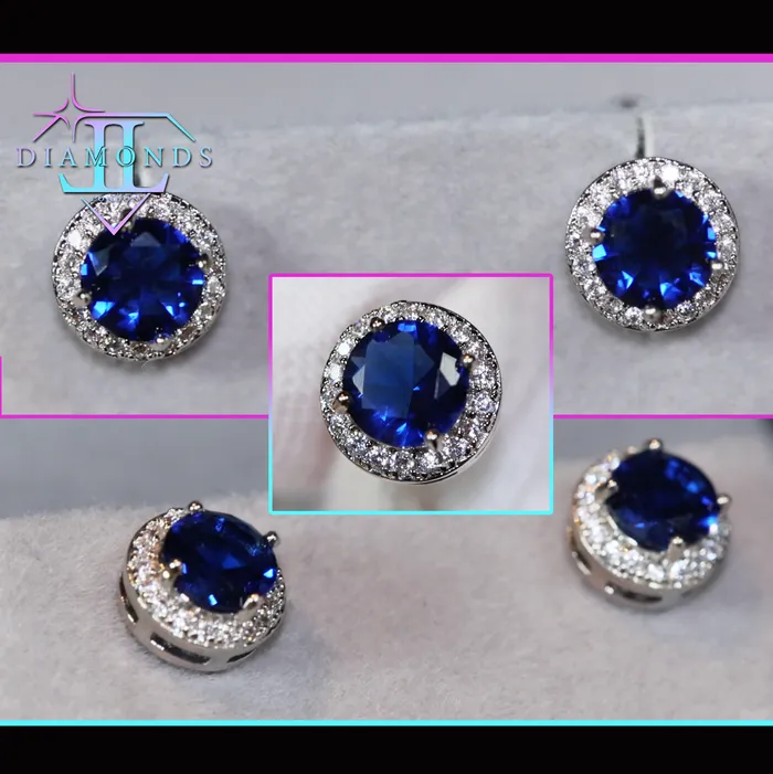 Earrings Sapphire Blue Ear Studs Blue Gemstone Ear Studs My Store