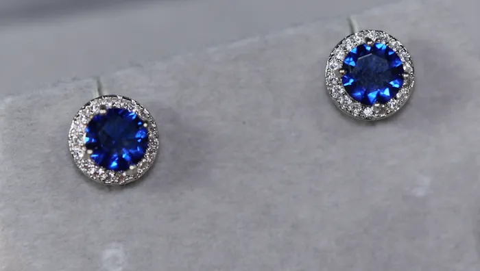 Earrings Sapphire Blue Ear Studs Blue Gemstone Ear Studs My Store