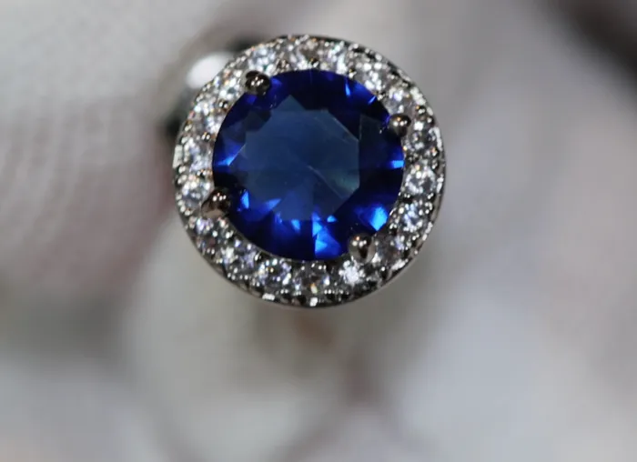Earrings Sapphire Blue Ear Studs Blue Gemstone Ear Studs My Store