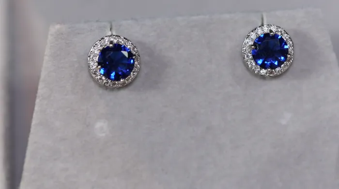Earrings Sapphire Blue Ear Studs Blue Gemstone Ear Studs My Store