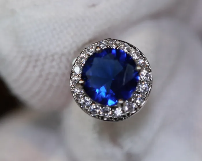 Earrings Sapphire Blue Ear Studs Blue Gemstone Ear Studs My Store
