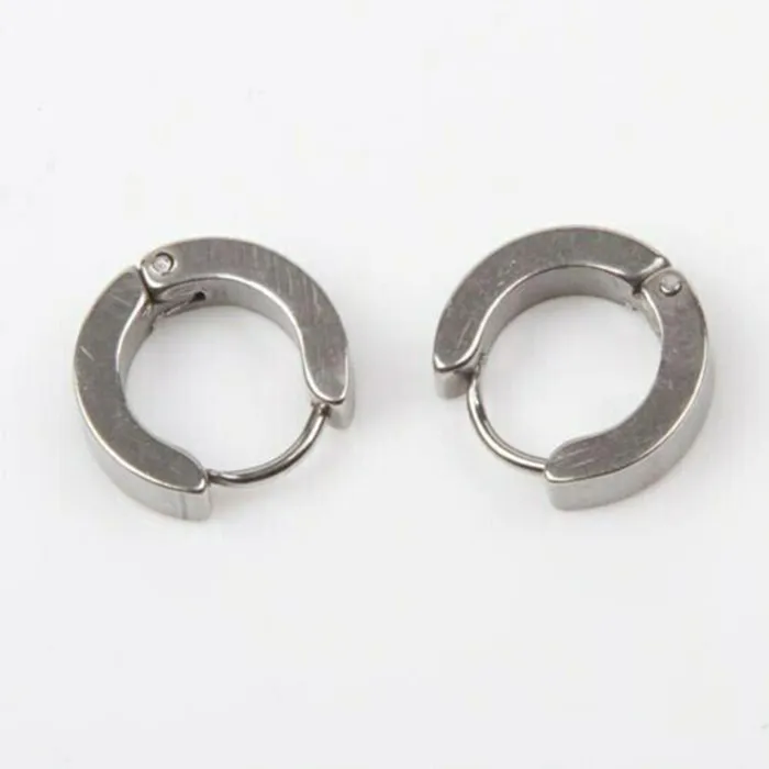 Earrings SWEET T 52 Cool Men and Womens Unisex Stainless Steel Stud Earrings In Blue Black Gold Silver 1 Pair Earrings