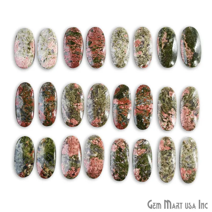 Earrings Unakite Oval Shape 33x13mm Loose Gemstone For Earring Pair GemMartUSA Earrings Unakite Oval Shape 33x13mm Loose Gemstone For Earring Pair GemMartUSA