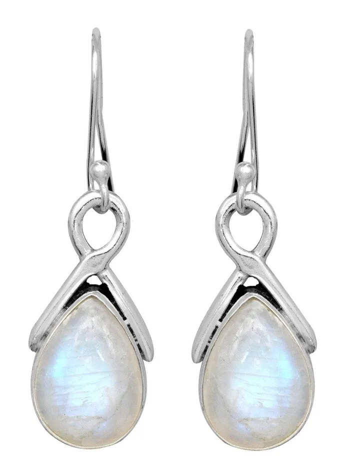 Earrings YoTreasure Moonstone 925 Solid Sterling Silver Earrings