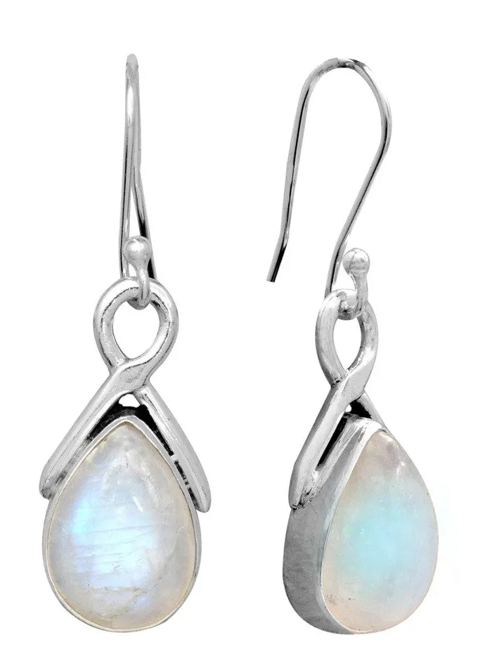 Earrings YoTreasure Moonstone 925 Solid Sterling Silver Earrings