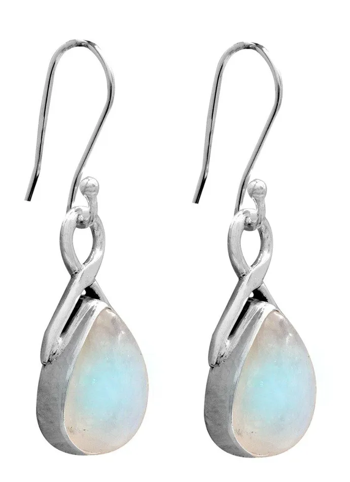 Earrings YoTreasure Moonstone 925 Solid Sterling Silver Earrings