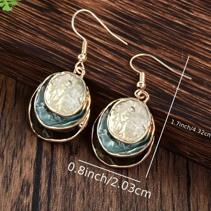 Earrings ZX Jewellery Store Layered Earrings Necklace Set