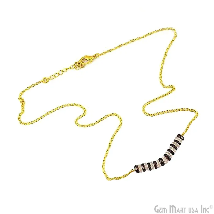Faceted 42x5mm Gemstone Bead Charm 18 Inch Long Necklace Chain Pick your Gemstone Plating GemMartUSA Necklaces Faceted 42x5mm Gemstone Bead Charm 18 Inch Long Necklace Chain Pick your Gemstone Plating GemMartUSA Necklaces