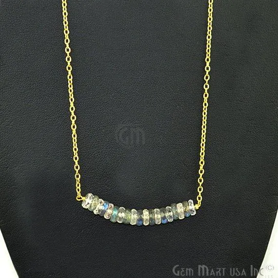 Faceted 42x5mm Gemstone Bead Charm 18 Inch Long Necklace Chain Pick your Gemstone Plating GemMartUSA Necklaces Faceted 42x5mm Gemstone Bead Charm 18 Inch Long Necklace Chain Pick your Gemstone Plating GemMartUSA Necklaces