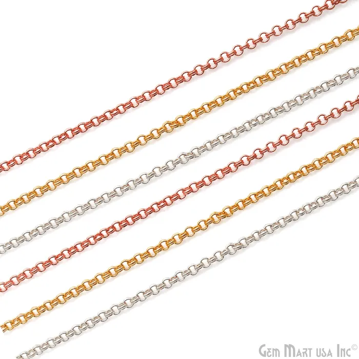 GemMartUSA Necklaces Double Cable Chain 2mm Link Chain Necklace Finding Chain GemMartUSA Necklaces Double Cable Chain 2mm Link Chain Necklace Finding Chain