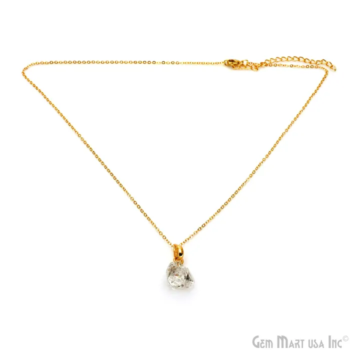 GemMartUSA Necklaces Rough Gemstone 16x11mm Gold Plated Necklace Chain 18 Inch GemMartUSA Necklaces Rough Gemstone 16x11mm Gold Plated Necklace Chain 18 Inch