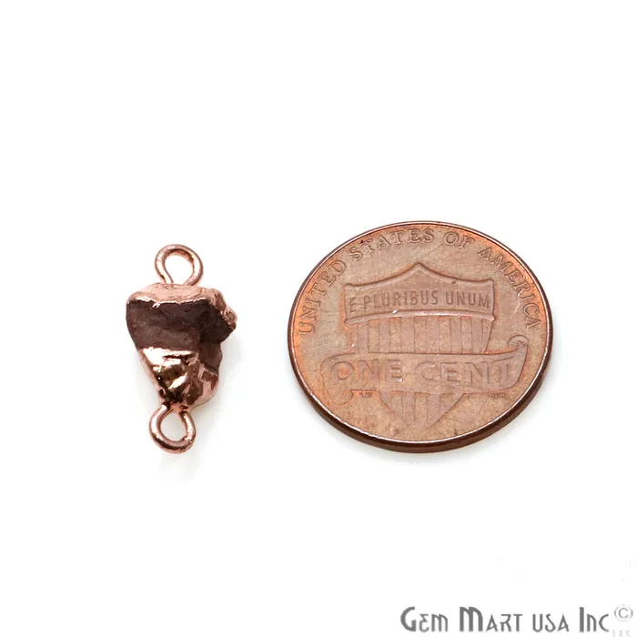 GemmartUSA Necklaces Rough Ruby Organic 14x6mm Rose Gold Electroplated Pendant Double Bail Connector GemmartUSA Necklaces Rough Ruby Organic 14x6mm Rose Gold Electroplated Pendant Double Bail Connector