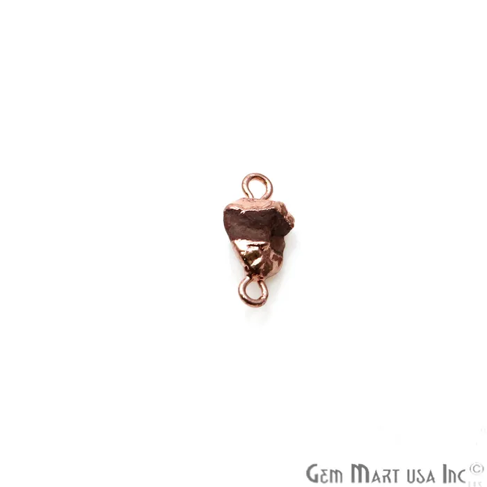 GemmartUSA Necklaces Rough Ruby Organic 14x6mm Rose Gold Electroplated Pendant Double Bail Connector GemmartUSA Necklaces Rough Ruby Organic 14x6mm Rose Gold Electroplated Pendant Double Bail Connector