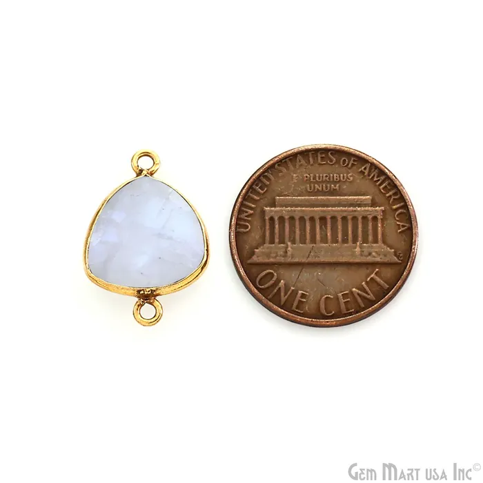 GemMartUSA PreStyled Sets Trillion 12mm Gold Bezel Double Bail Gemstone Connector GemMartUSA PreStyled Sets Trillion 12mm Gold Bezel Double Bail Gemstone Connector