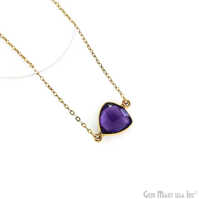 GemMartUSA PreStyled Sets Trillion 12mm Gold Bezel Double Bail Gemstone Connector GemMartUSA PreStyled Sets Trillion 12mm Gold Bezel Double Bail Gemstone Connector