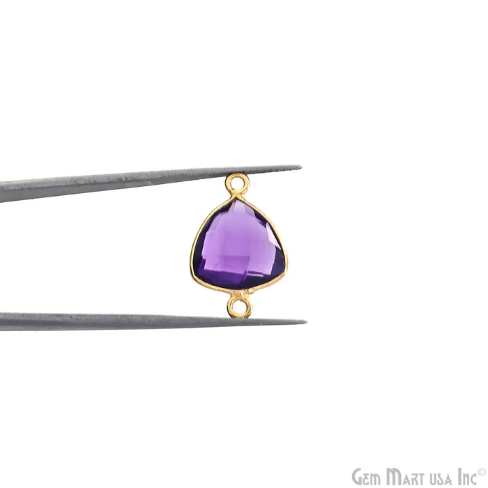 GemMartUSA PreStyled Sets Trillion 12mm Gold Bezel Double Bail Gemstone Connector GemMartUSA PreStyled Sets Trillion 12mm Gold Bezel Double Bail Gemstone Connector