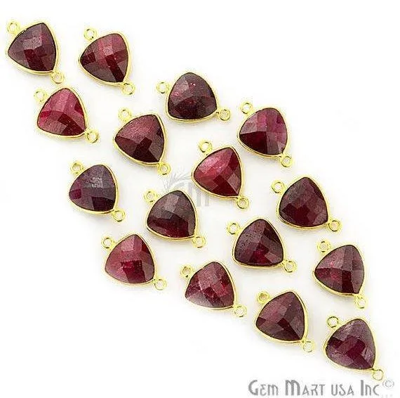 GemMartUSA PreStyled Sets Trillion 12mm Gold Bezel Double Bail Gemstone Connector GemMartUSA PreStyled Sets Trillion 12mm Gold Bezel Double Bail Gemstone Connector