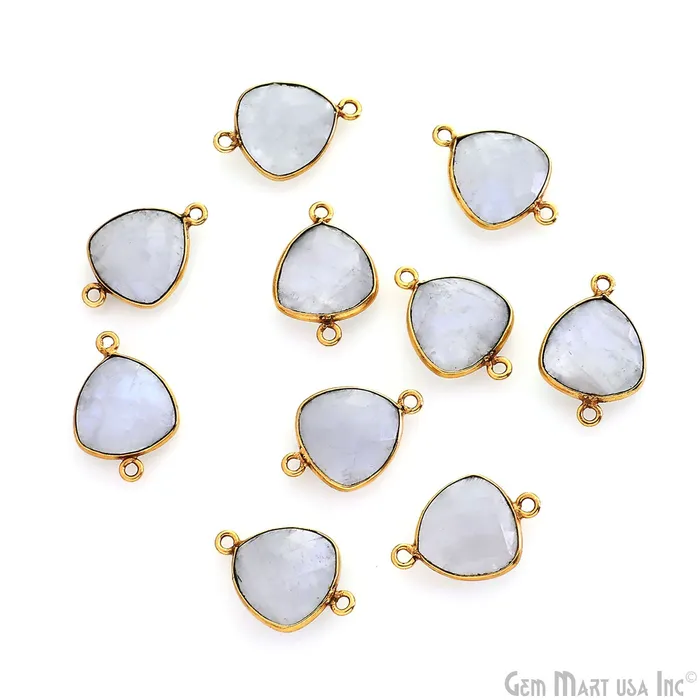 GemMartUSA PreStyled Sets Trillion 12mm Gold Bezel Double Bail Gemstone Connector GemMartUSA PreStyled Sets Trillion 12mm Gold Bezel Double Bail Gemstone Connector