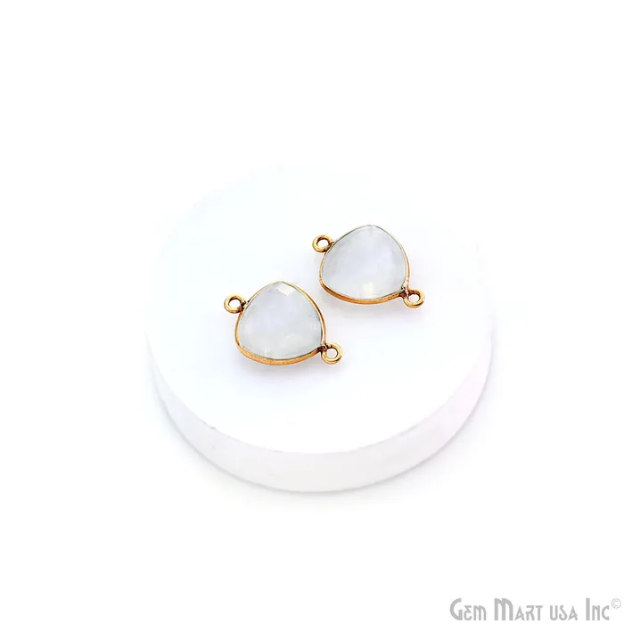 GemMartUSA PreStyled Sets Trillion 12mm Gold Bezel Double Bail Gemstone Connector GemMartUSA PreStyled Sets Trillion 12mm Gold Bezel Double Bail Gemstone Connector