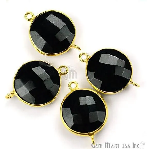 GemMartUSA Rings Round 14mm Gold Plated Double Bail Gemstone Connector GemMartUSA Rings Round 14mm Gold Plated Double Bail Gemstone Connector