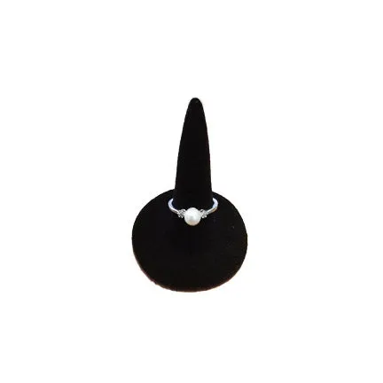 JPIDisplay Rings Black Velvet Single Ring Round Finger Display