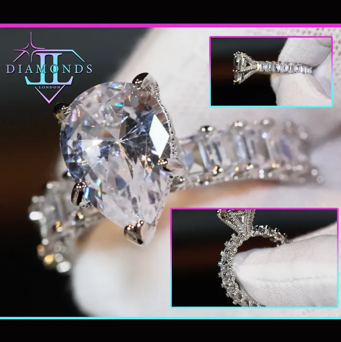 Lab Diamonds London Rings Engagement Ring Teardrop Ring Womens Diamond Wedding Ring Set Womens Wedding Ring Lab Diamonds London Rings Engagement Ring Teardrop Ring Womens Diamond Wedding Ring Set Womens Wedding Ring