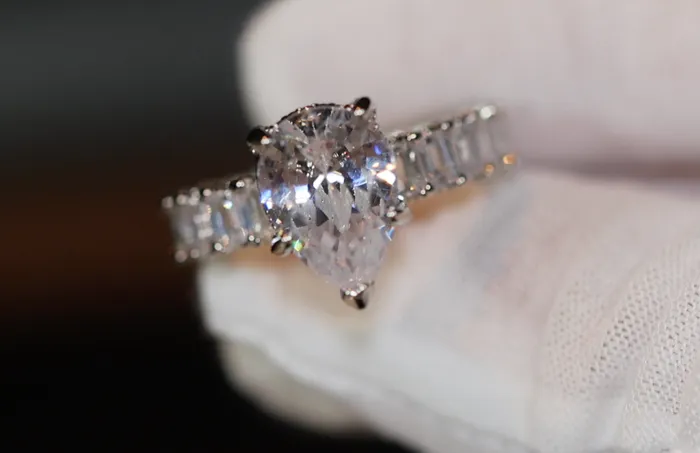 Lab Diamonds London Rings Engagement Ring Teardrop Ring Womens Diamond Wedding Ring Set Womens Wedding Ring