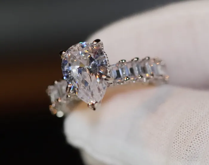 Lab Diamonds London Rings Engagement Ring Teardrop Ring Womens Diamond Wedding Ring Set Womens Wedding Ring