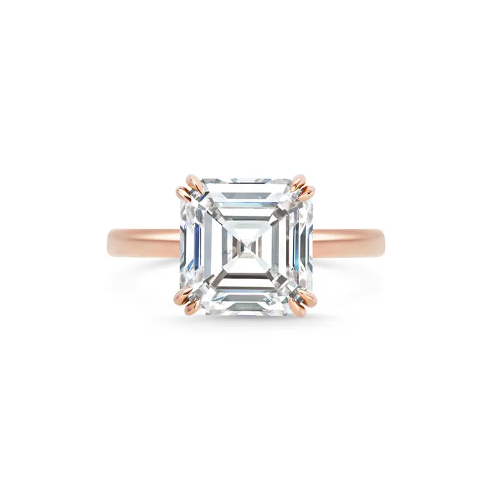 LEO MATHILD Earrings LEOS PERFECT SOLITAIRE SETTING asscher cut rose gold