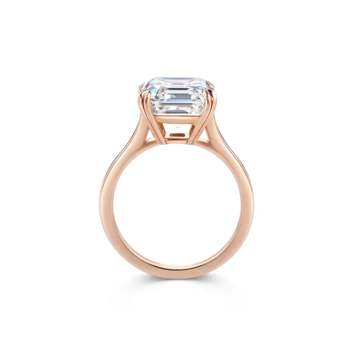 LEO MATHILD Earrings LEOS PERFECT SOLITAIRE SETTING asscher cut rose gold