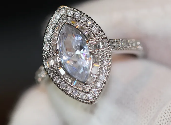 Marquise Ring Promise Ring Marquise Diamond Engagement Ring Lab Diamonds London Rings