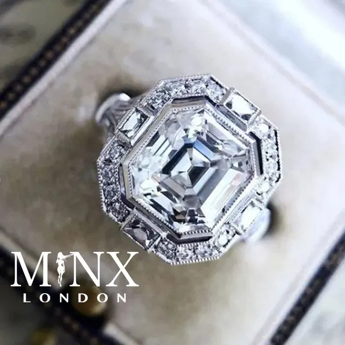 Minx London Rings Asscher Diamond Ring Vintage Diamond Ring Emerald Diamond Ring Womens Engagement Ring Asscher Ring Womens Wedding Ring Silver Minx London Rings Asscher Diamond Ring Vintage Diamond Ring Emerald Diamond Ring Womens Engagement Ring Asscher Ring Womens Wedding Ring Silver
