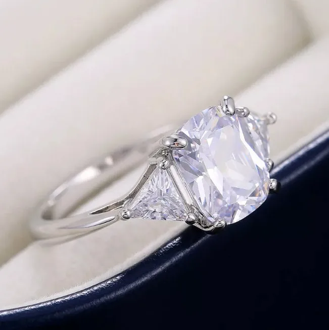 Minx London Rings Big Carat Engagement Ring Radiant Diamond Ring Womens Engagement Ring Wedding Ring Womens Wedding Ring Cushion Diamond Ring