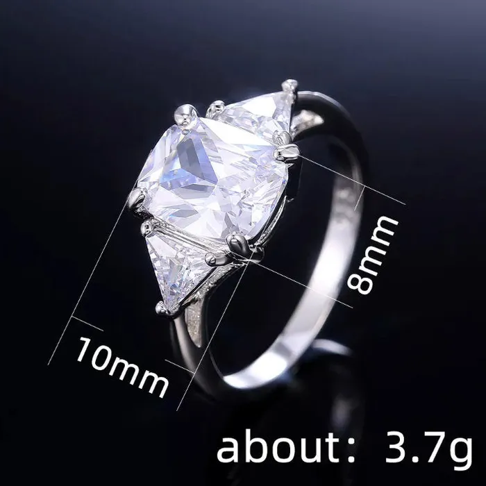 Minx London Rings Big Carat Engagement Ring Radiant Diamond Ring Womens Engagement Ring Wedding Ring Womens Wedding Ring Cushion Diamond Ring