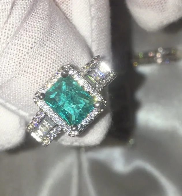ML Rings Aquamarine Ring Aquamarine Diamond Ring