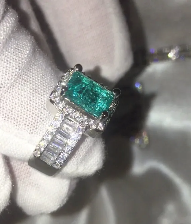 ML Rings Aquamarine Ring Aquamarine Diamond Ring