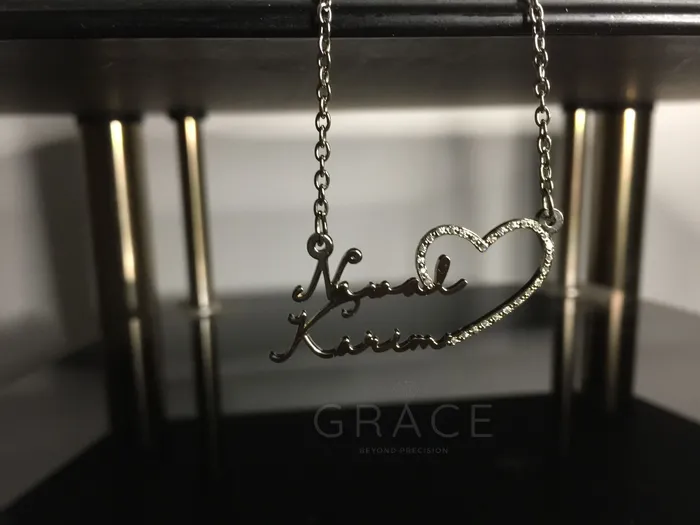 Necklaces Grace Double Name Necklace With Heart