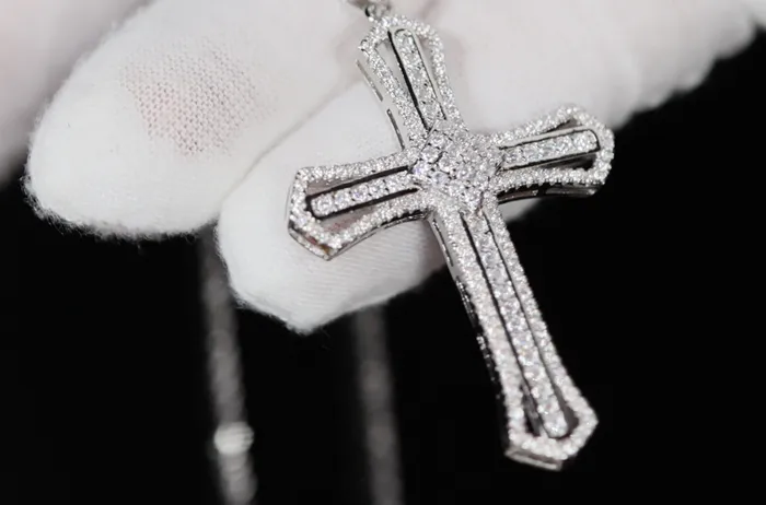 Necklaces My Store Silver Diamond Cross Pendant Silver Cross Pendant